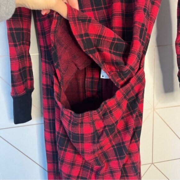 Roots Thermal Waffle Onesie Buffalo Plaid - Picture 7 of 10
